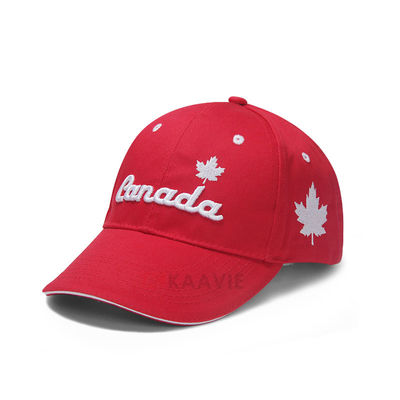 Foglie di acero ricamate su ordinazione del Canada dei berretti da baseball del pannello dello SGS 6