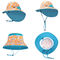 ODM UV dell'OEM di protezione dei cappelli 46cm del secchio del collo dei bambini regolabili della falda