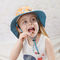 ODM UV dell'OEM di protezione dei cappelli 46cm del secchio del collo dei bambini regolabili della falda