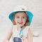Cappello UV del secchio di protezione di estate intorno al poliestere 100% del bordo 46cm per i bambini
