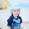 Cotone UV 50+ 100% dei cappelli del secchio degli ampi bambini regolabili del bordo