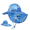 ODM da pesca blu del poliestere del cotone di Searsucker Upf 50 del cappello della spiaggia del bambino