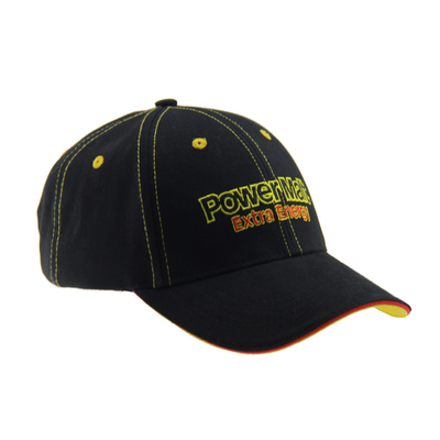 Cappuccio da baseball con bordo curvo di cotone a 6 pannelli a profilo basso