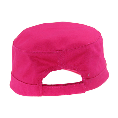 Cappello militare di cotone rosso al 100% con ricamo personalizzato e cristallo sul davanti e sul picco superiore
