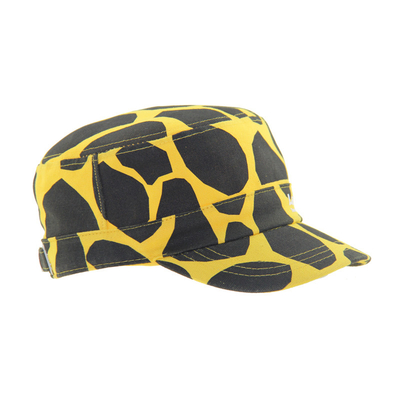 Unisex cappello militare giallo e nero di cotone cappello per cadetti stampato su misura