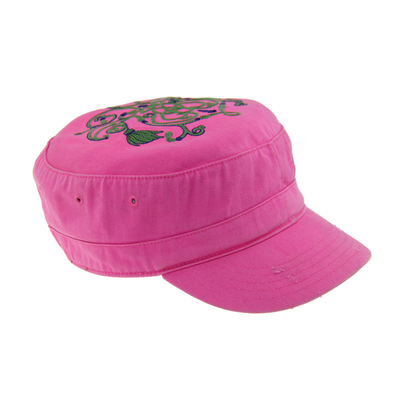 Cappelli militari ricamati in cotone rosa con lavatura di emergenza