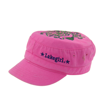 Cappelli militari ricamati in cotone rosa con lavatura di emergenza