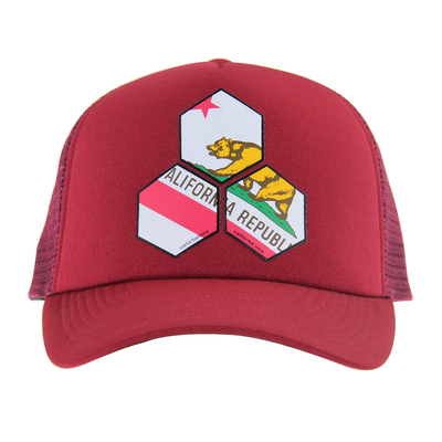 Stampa di moda su misura Cappello rosso da camionista, cappello da baseball estivo.