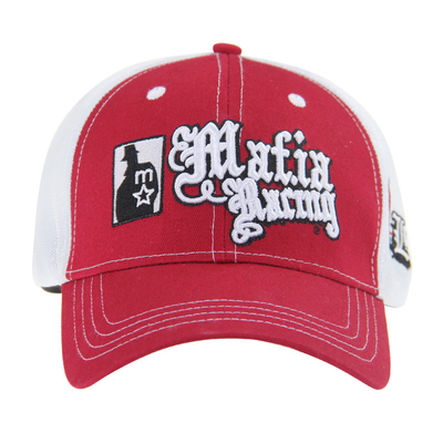 Pre Curved Peak Mesh Trucker Caps 3D ricamo Cap Baseball 4 pannelli