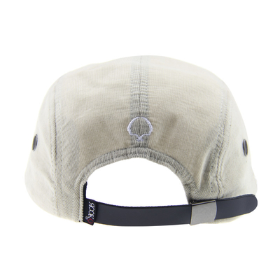 Cappello a cappello di corduroy con picco piatto e cinghia di pelle