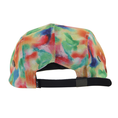 Stampa a colori di cravatta personalizzata con 5 pannelli di cappelli da campo per donne di moda