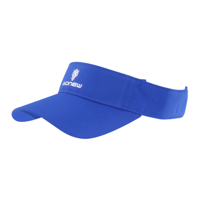 Visore sportivo blu per donne con logo di stampa di trasferimento riflettente