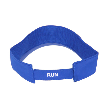 Visore sportivo blu per donne con logo di stampa di trasferimento riflettente