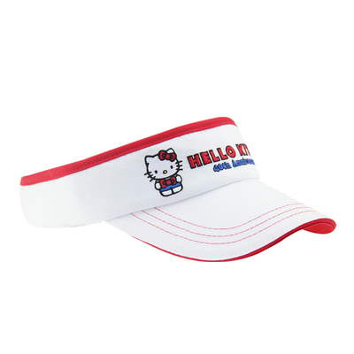 Bambini Peso leggero Visore solare Caps Bianco Visore ombra solare Cappello Chiusura regolabile