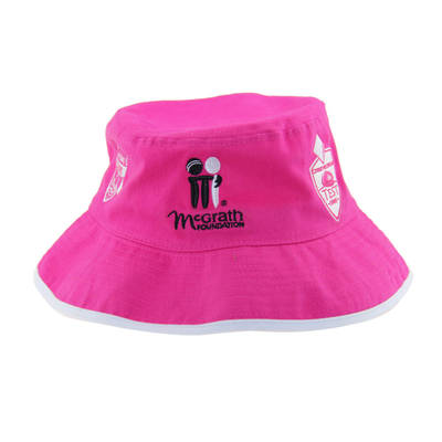 OSFM Dimensione Pulito di cotone personalizzato ricamato cappelli da secchio cappelli da pesca femminile rosa
