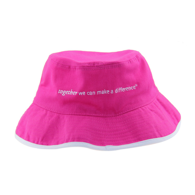 OSFM Dimensione Pulito di cotone personalizzato ricamato cappelli da secchio cappelli da pesca femminile rosa