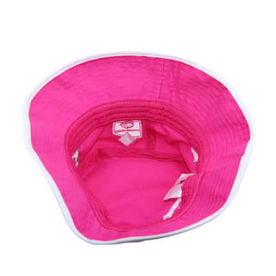 OSFM Dimensione Pulito di cotone personalizzato ricamato cappelli da secchio cappelli da pesca femminile rosa