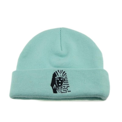 OEM ricamo blu chiaro femminile cuffia cappelli caldi cappelli a maglia