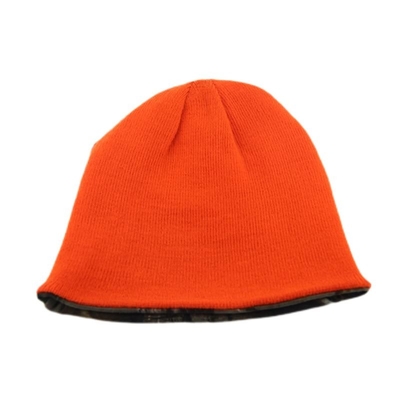 Cappelli a maglia unisex camuffato reversibile Logo ricamato personalizzato