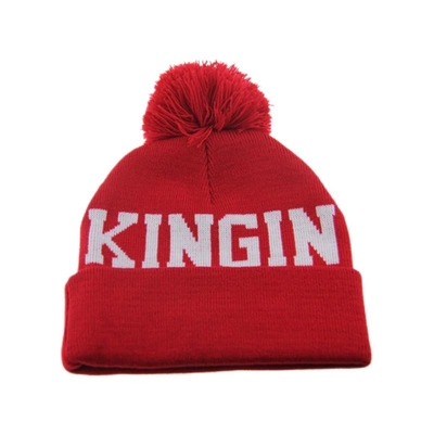 Pom Pom On Top Cappelli a maglia con logo Jacquard personalizzato