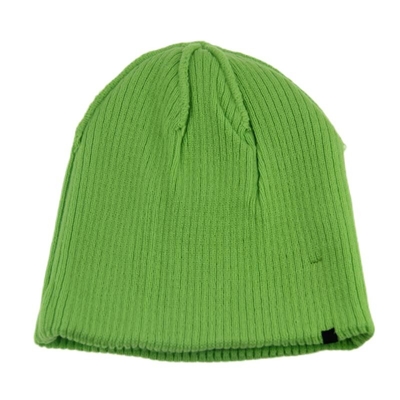 Cappelli con cappuccio in acrilico a maglia Skully Cappelli con cappuccio ricamati Logo con patch tessuto