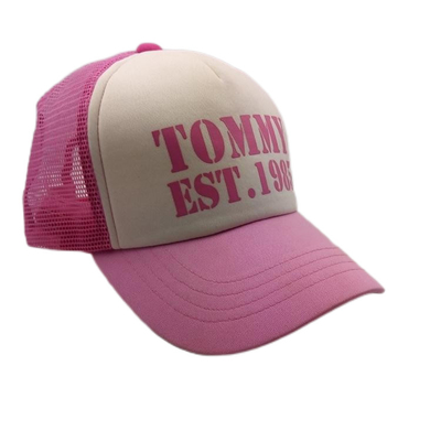 Cappelli da camionista femminile a cinque pannelli, cappello da camionista rosa estivo OEM
