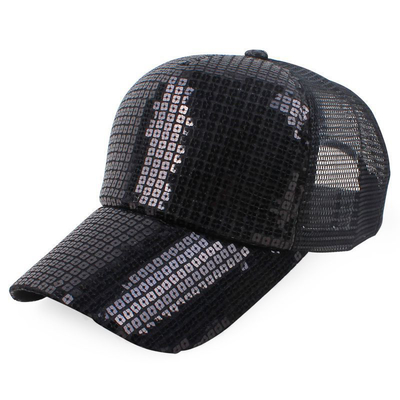 Comfort per tutto il giorno 5 pannelli Mesh Trucker Hat Sequin Trucker Hat regolabile