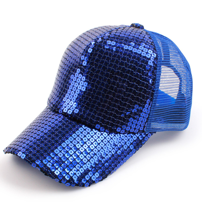 Comfort per tutto il giorno 5 pannelli Mesh Trucker Hat Sequin Trucker Hat regolabile