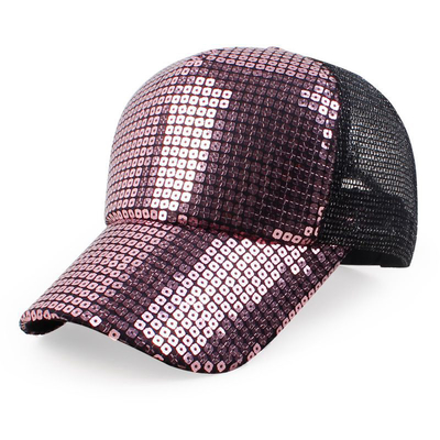 Comfort per tutto il giorno 5 pannelli Mesh Trucker Hat Sequin Trucker Hat regolabile