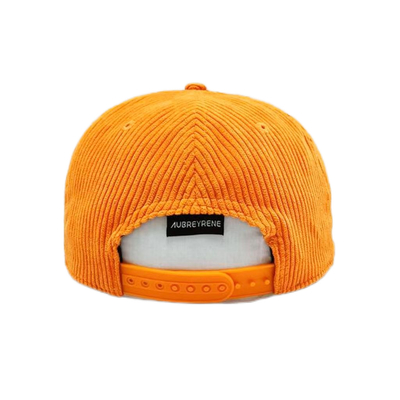 Unisex Constructed 6 Panel Snapback Cappello Corduroy Flat Peak Mid Profile Snapback