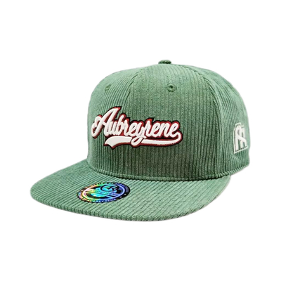 Unisex Constructed 6 Panel Snapback Cappello Corduroy Flat Peak Mid Profile Snapback