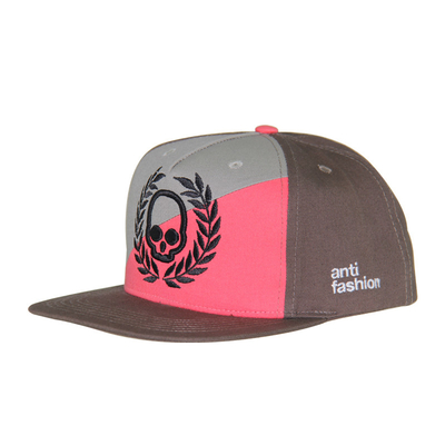 2 colori pannelli anteriori Cappuccio di cotone Snapback Custom ricamato 5 pannelli Cappelli eleganti