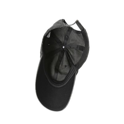 Cappello da baseball di cotone spazzolato, 6 pannelli regolabile