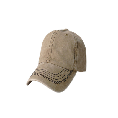 Cappello da baseball di cotone spazzolato, 6 pannelli regolabile