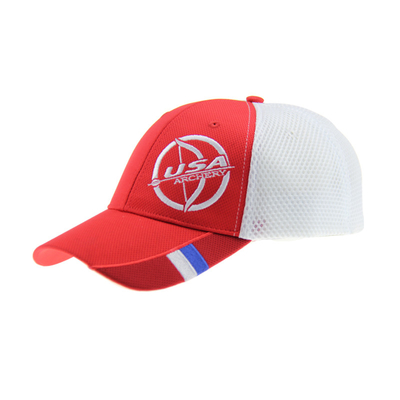 Cappelli da baseball con maglia di poliestere 100% traspiranti 6 pannelli ricami personalizzati