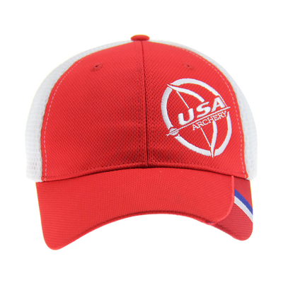 Cappelli da baseball con maglia di poliestere 100% traspiranti 6 pannelli ricami personalizzati