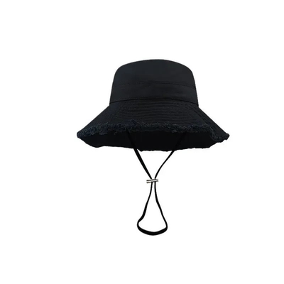 Proteggere dal sole Cotton Canvas Larghe bordi Cappello Bucket Beach Cappello Bucket Stile