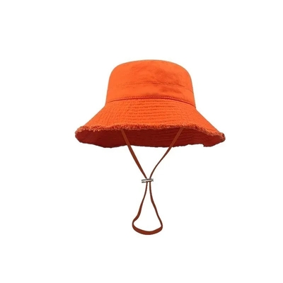 Proteggere dal sole Cotton Canvas Larghe bordi Cappello Bucket Beach Cappello Bucket Stile