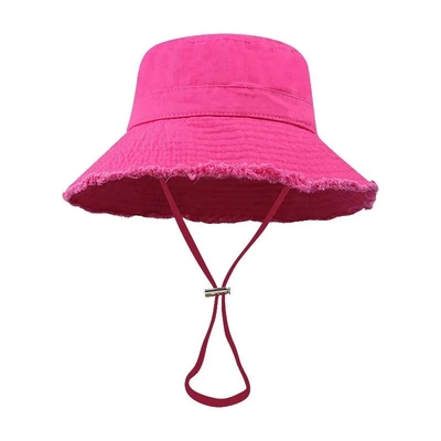 Proteggere dal sole Cotton Canvas Larghe bordi Cappello Bucket Beach Cappello Bucket Stile