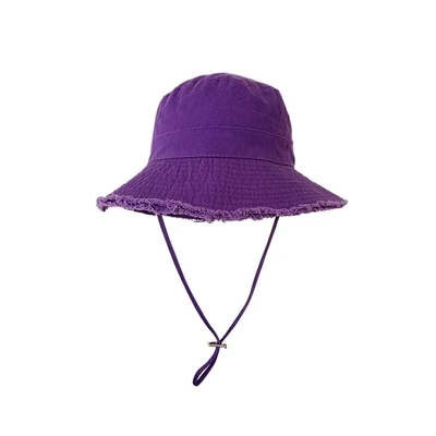 Proteggere dal sole Cotton Canvas Larghe bordi Cappello Bucket Beach Cappello Bucket Stile