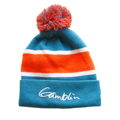 Confortevoli cappelli da cappello acrilico stampati su misura Cappelli da cappello Pom Pom On Top