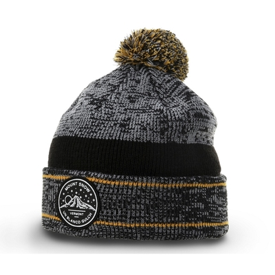 Caldo Inverno Maschile Pom Pom Beanie Cappelli Cappuccio con logo di gomma