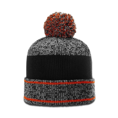 Caldo Inverno Maschile Pom Pom Beanie Cappelli Cappuccio con logo di gomma