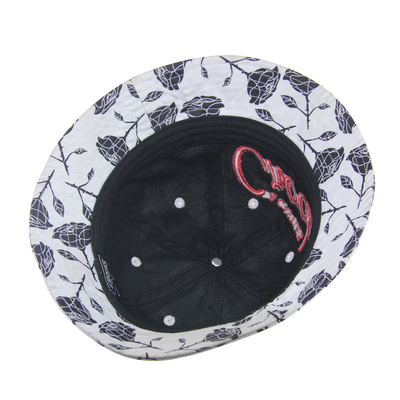 OEM 100% cotone 6 pannelli cappello a secchio ricamo cappello a secchio dimensione regolabile