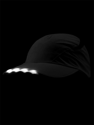 100% poliestere microfibra LED cappelli a sfera illuminati per la corsa notturna