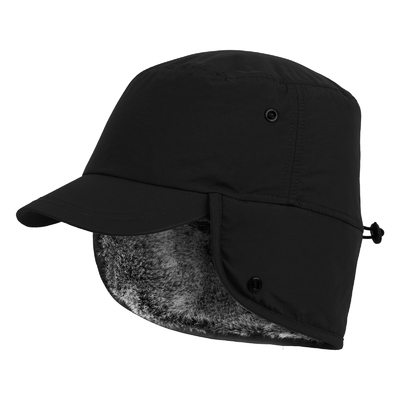 Uomini o donne Cappucci invernali Cappelli caldi con orecchini Cappello a rivestimento completo False Fur Cappuccio da baseball Cappuccio da caccia Cappuccio da caccia
