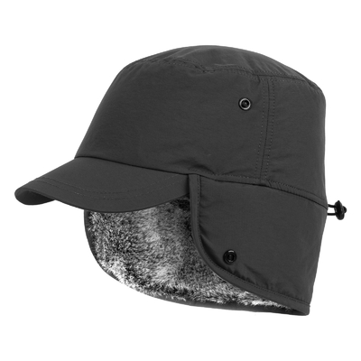 Uomini o donne Cappucci invernali Cappelli caldi con orecchini Cappello a rivestimento completo False Fur Cappuccio da baseball Cappuccio da caccia Cappuccio da caccia