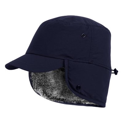 Uomini o donne Cappucci invernali Cappelli caldi con orecchini Cappello a rivestimento completo False Fur Cappuccio da baseball Cappuccio da caccia Cappuccio da caccia