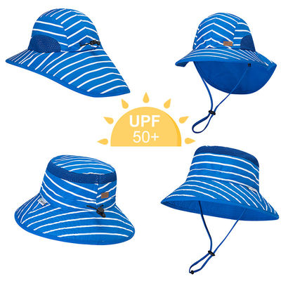 Cappelli uv del Sun di 50+ UPF degli ampi bambini resistenti UV del bordo con la falda 43cm del collo 55cm
