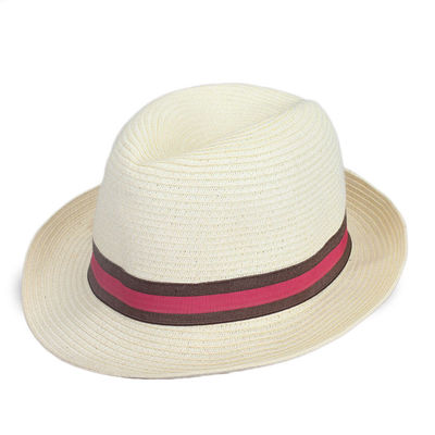 Straw Fedora Hat Womens Summer nero degli uomini all'aperto di vacanza 54cm 58cm